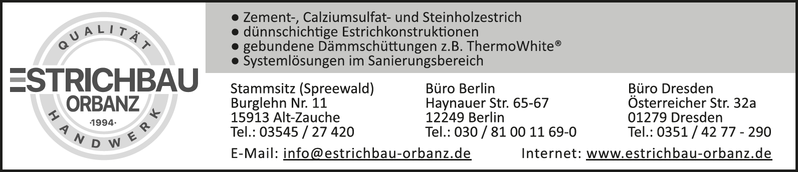 Estrichbau Orbanz & Lorenz GmbH
